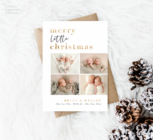 merry little christmas photo colllage