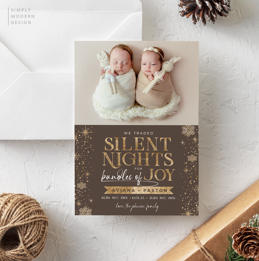 gold snowflakes traded silent nights