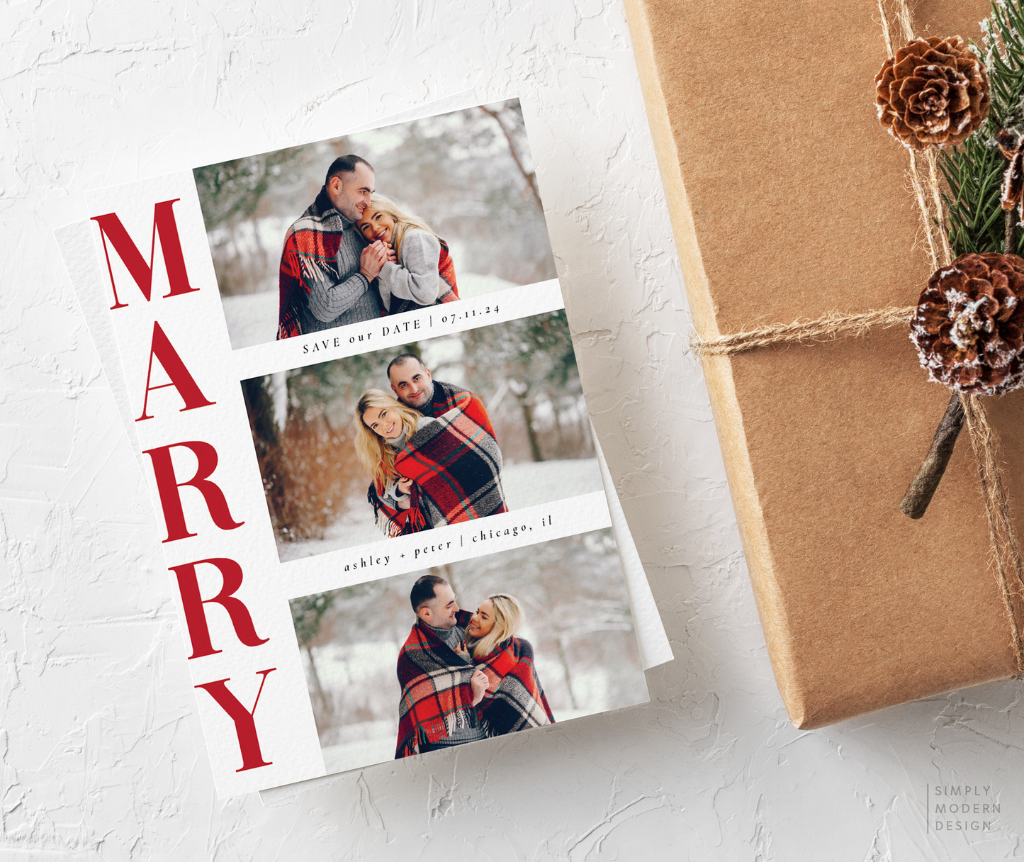 merry three photo collage