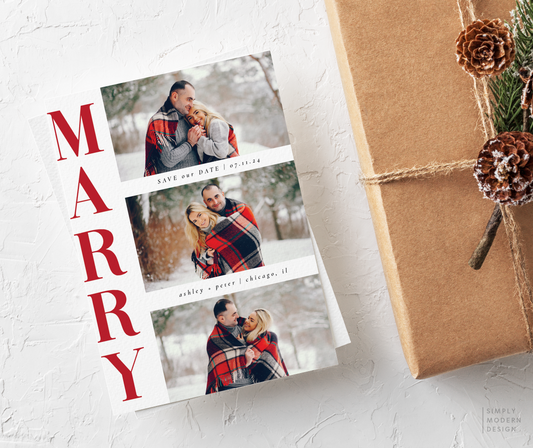 merry three photo collage