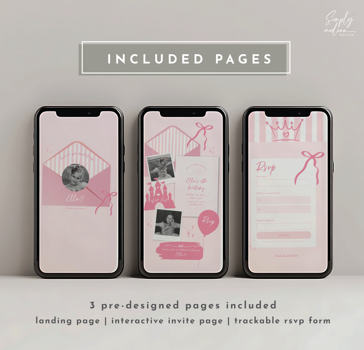 Princess Girl's Birthday Invitation