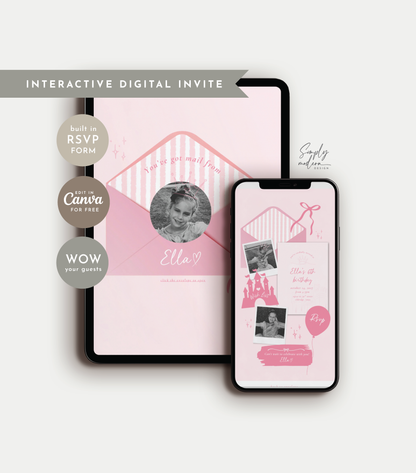 Princess Girl's Birthday Invitation
