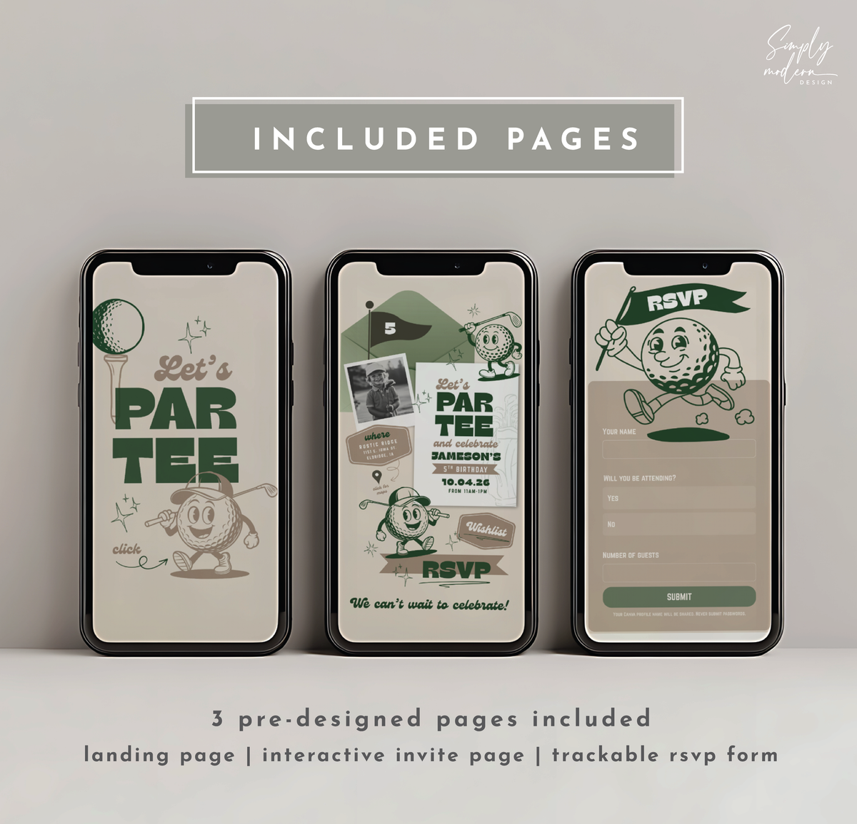 Kid's Vintage Golf Partee