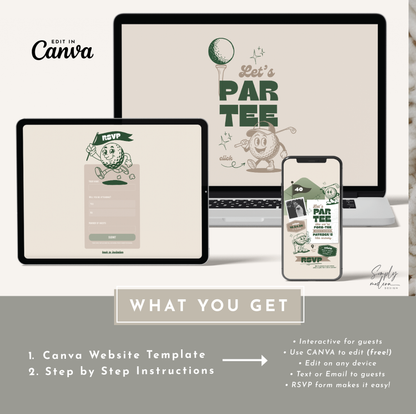 Adult Vintage Golf Partee