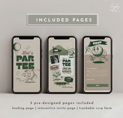 Adult Vintage Golf Partee